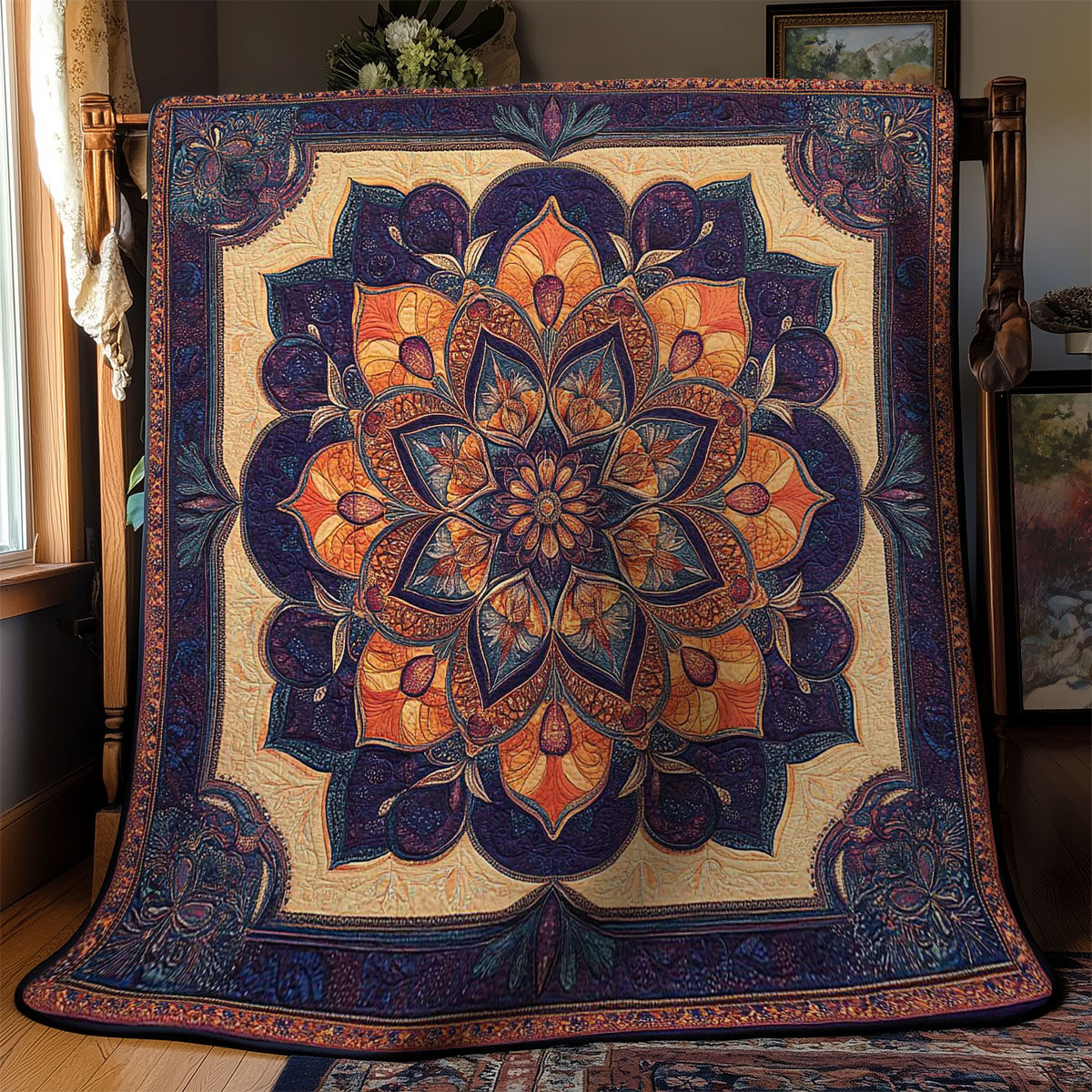 Ethereal Flower Mandala WN0402042CL Quilt