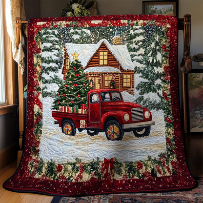 Red Truck Snowfall WN0611032CL Quilt