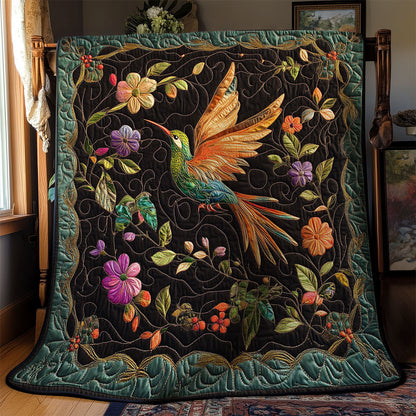 Hummingbird In Night Garden WY0503114CL Quilt