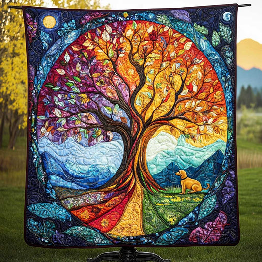 Tree Of Life And Dog’s Spirit WN3009008CL Quilt