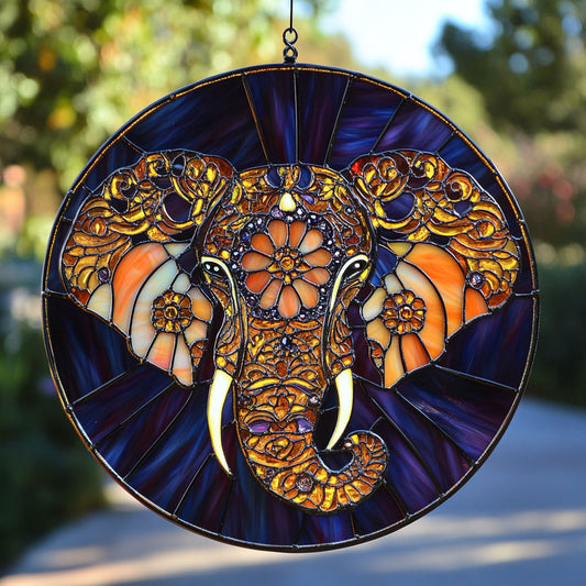 Mystic Elephant Head WY2202179CL Suncatcher