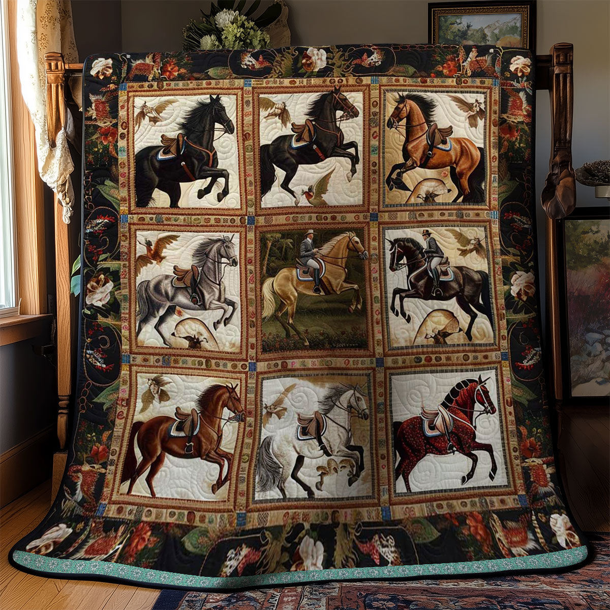 Horse And Rider Harmony WN1109049CL Quilt