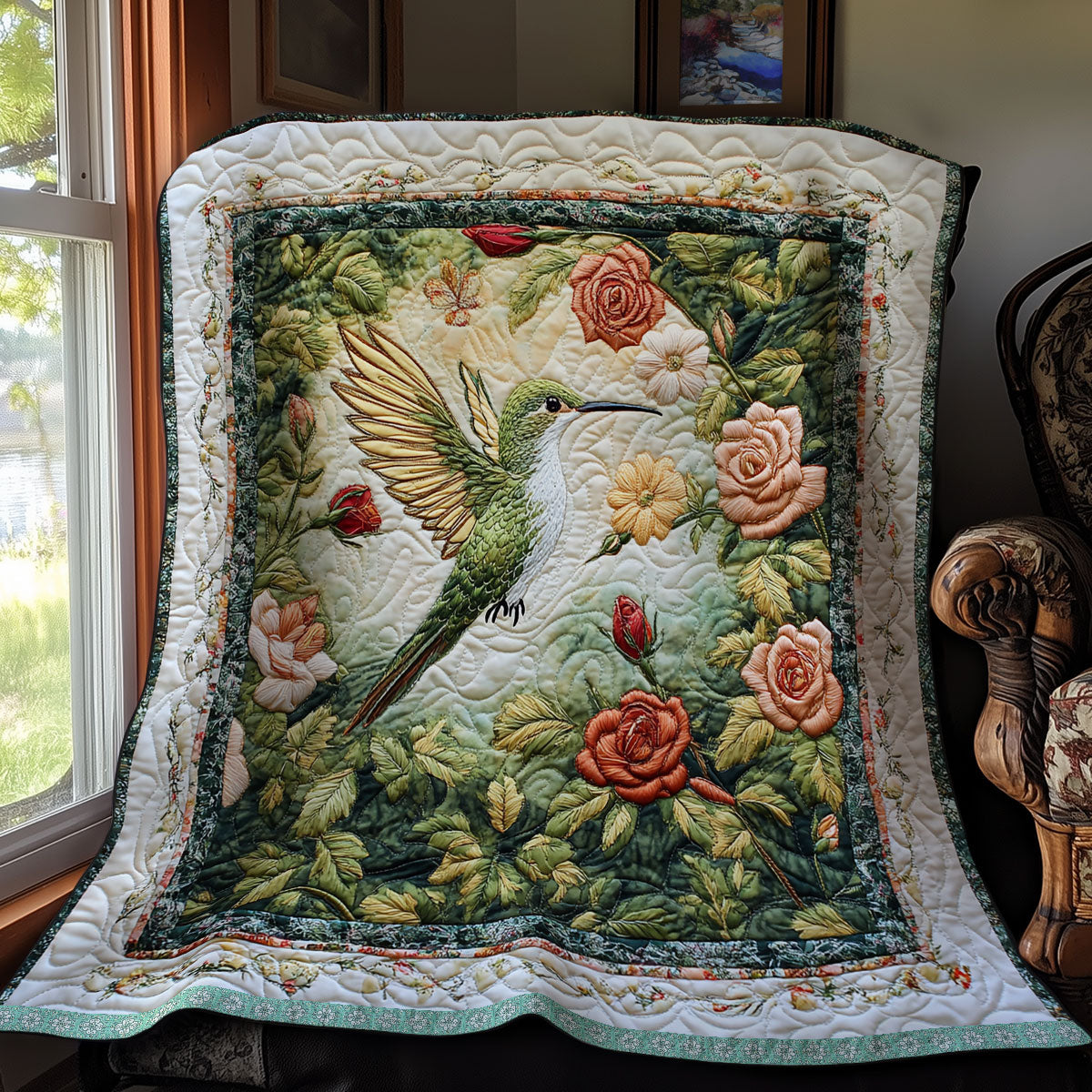 Bird Green WX0212001CL Quilt