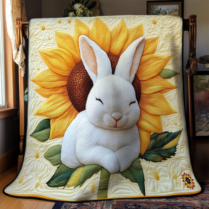 Sunflower Sleeping Rabbit WY1411019CL Quilt