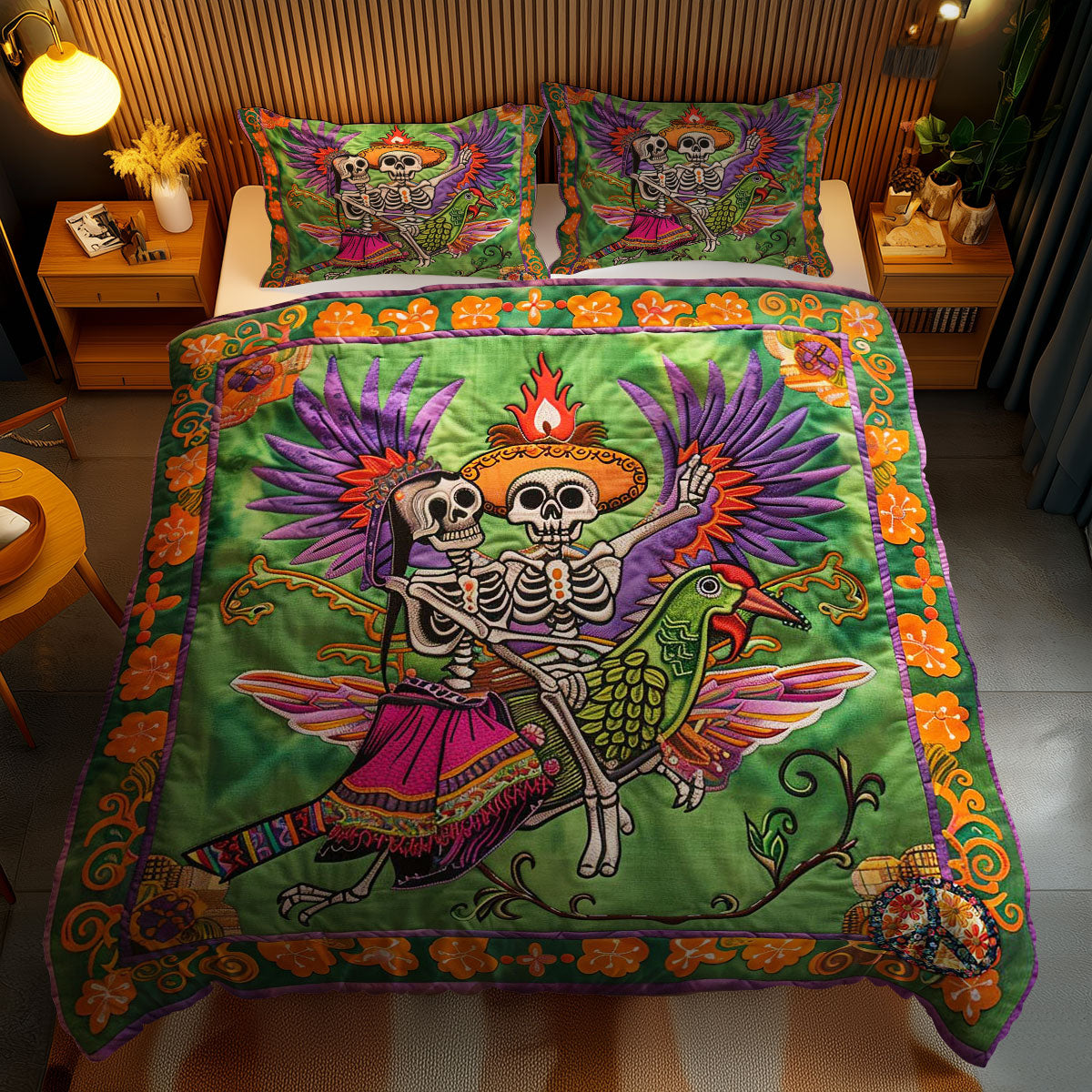 Skeleton Wings Spread WN2110110CL Duvet Cover Set