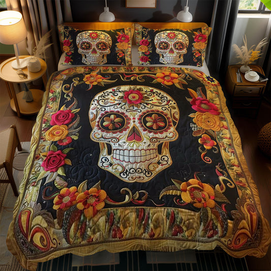 Floral Skull Splendor WN2110091CL Duvet Cover Set
