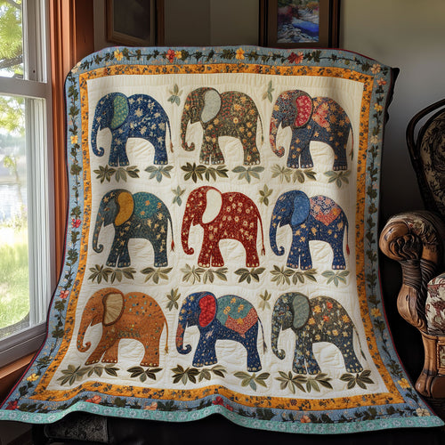 Elephant Patchwork WX2111016CL Quilt