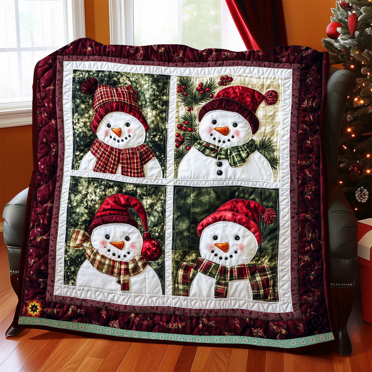 Christmas Snowman WJ0912009CL Quilt