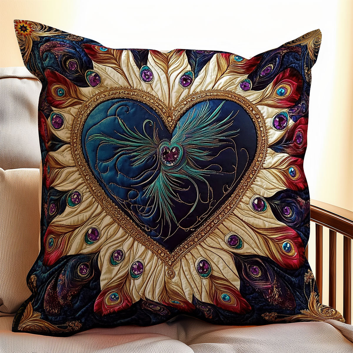 Feather Heart WY0912082CL Quilt Pillow Case