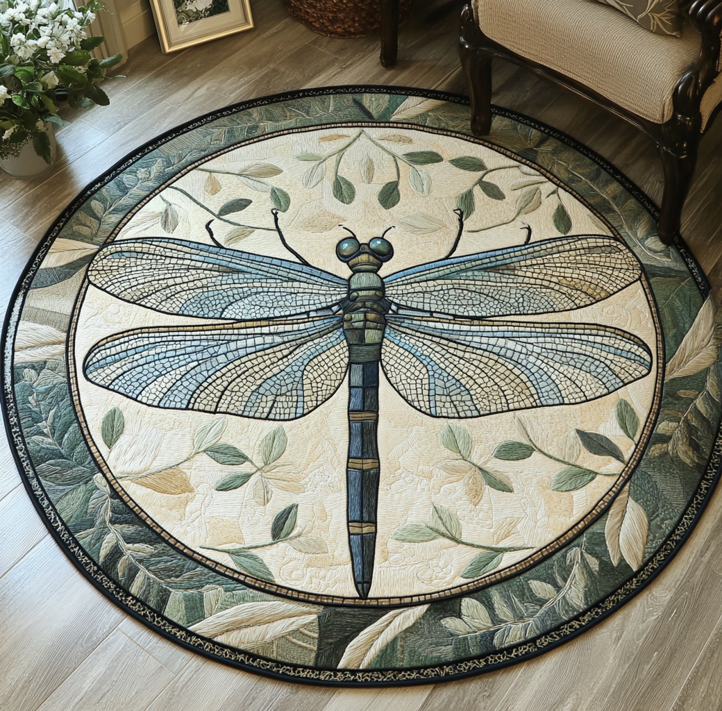 Harmonious Wings XR1203003CL Quilted Round Mat