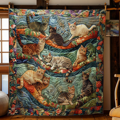 Kitten Playing In Tree WY0901038CL Quilt