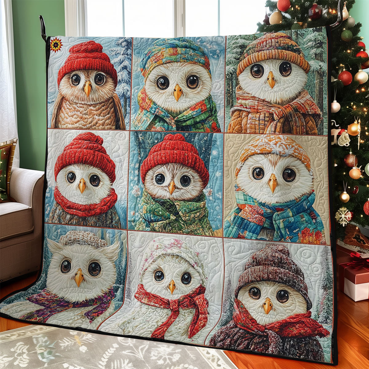 Winter Owl WY2711034CL Quilt