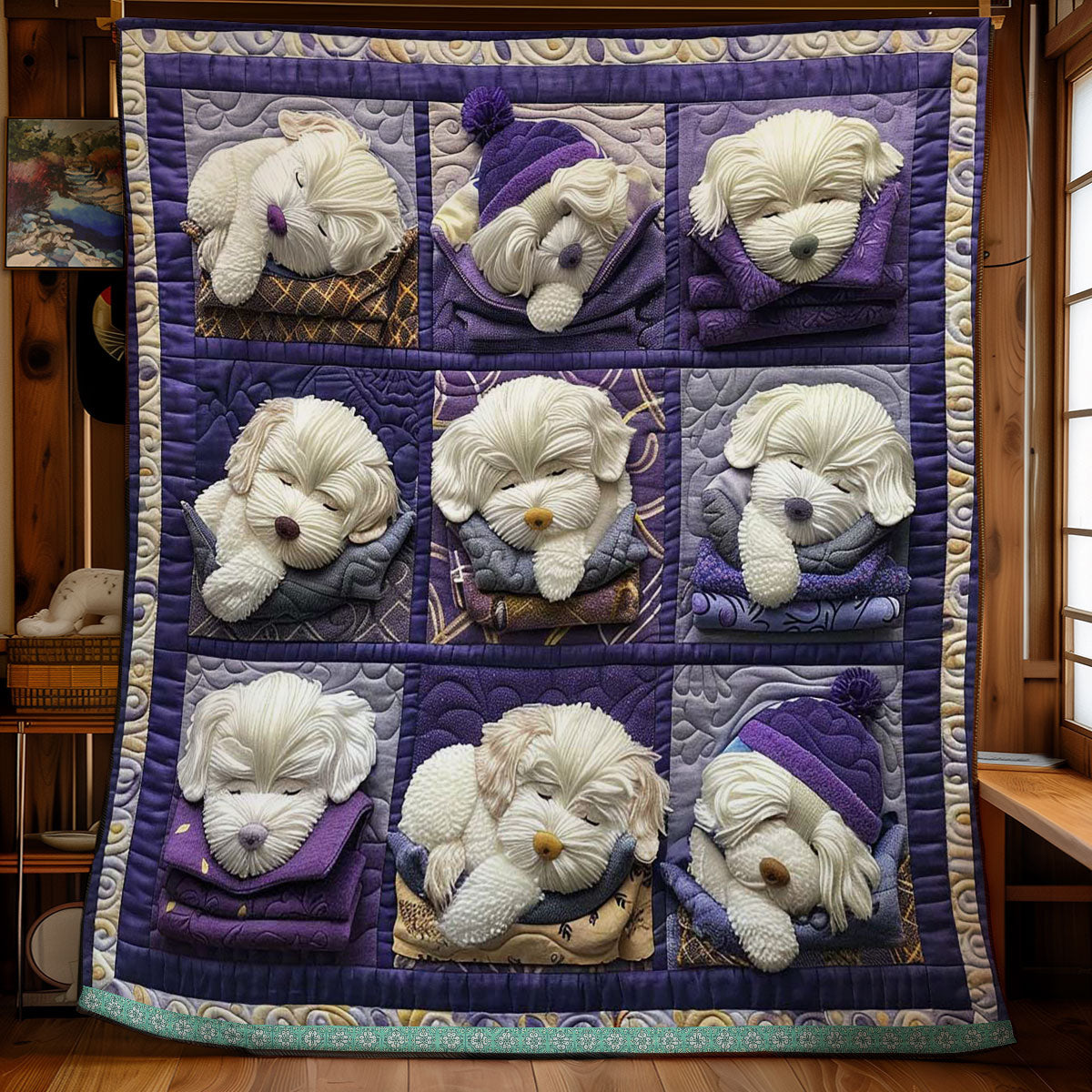 Bichon Frise Dream WN1209007CL Quilt