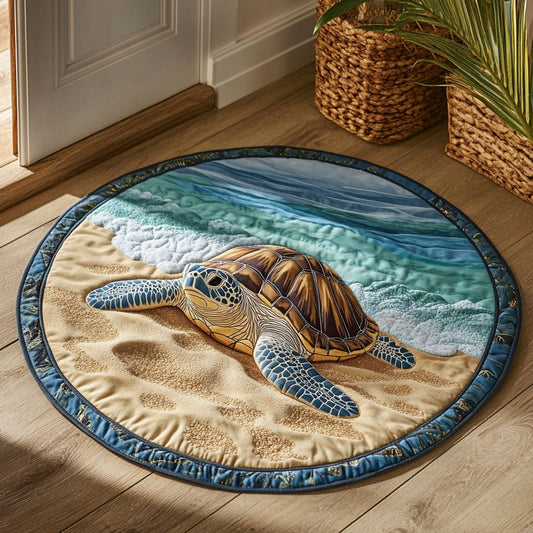 Turtle Seaside CP1905006CL Quilted Round Mat
