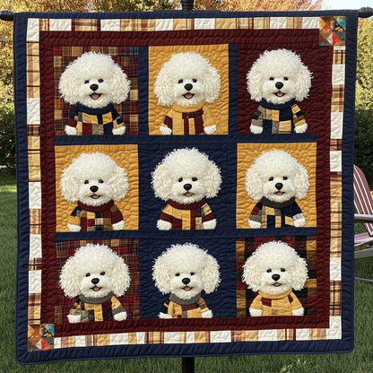 Bichon Frise Joyful Wrap WN0110008CL Quilt