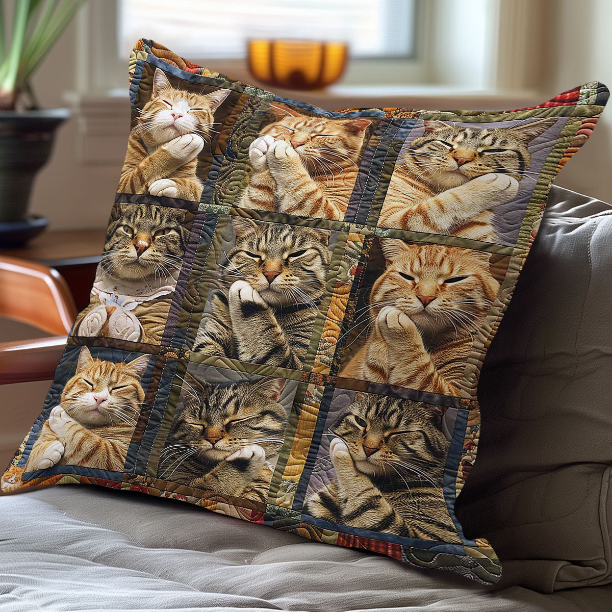 Bold Cats WN0310090CL Quilt Pillow Case