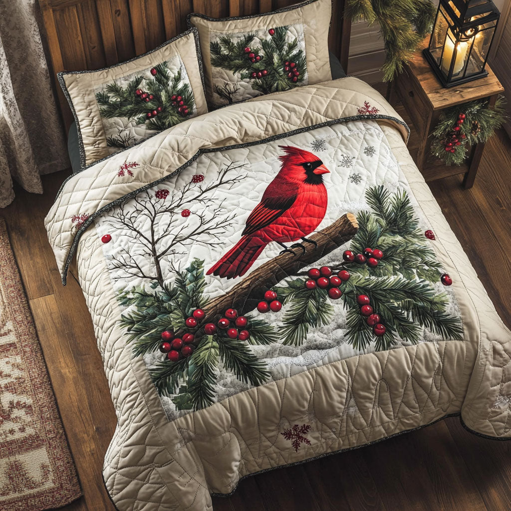 Red Cardinal Snow WT2702029CL Duvet Cover Set