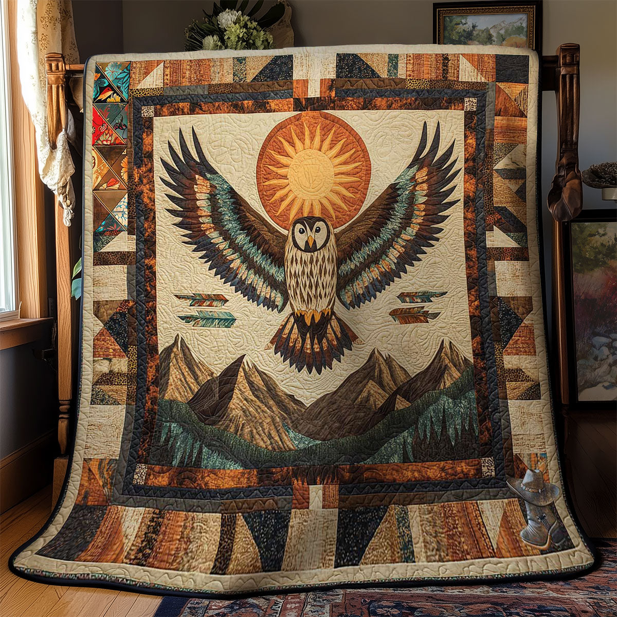 Owl Native American WN2711005CL Quilt