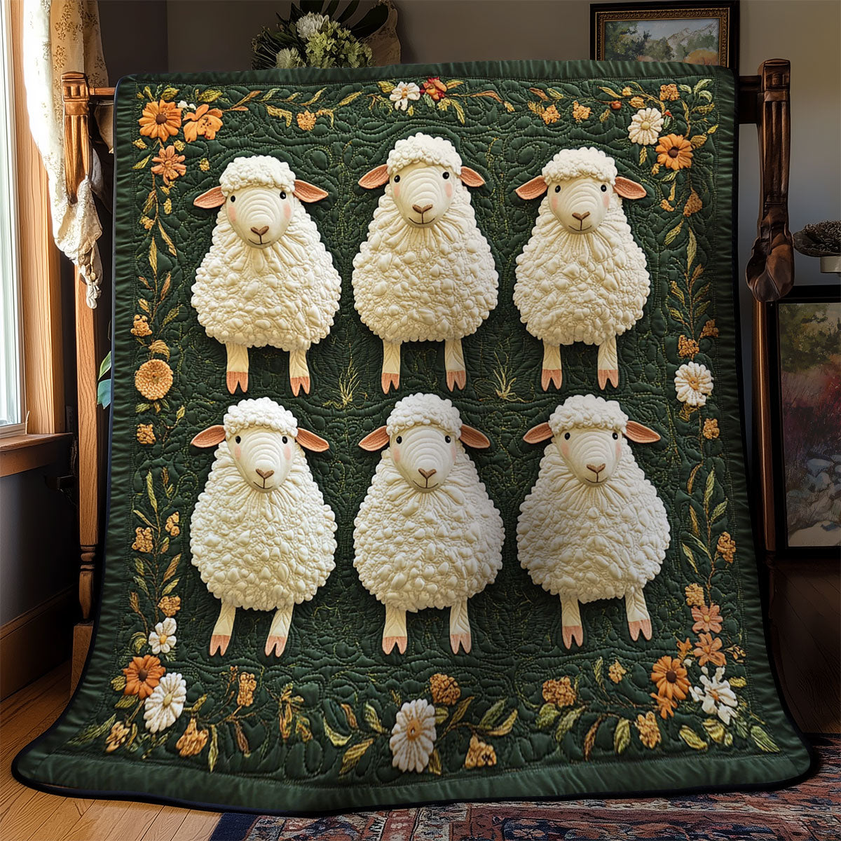 Sheep In Farm WY1502055CL Quilt