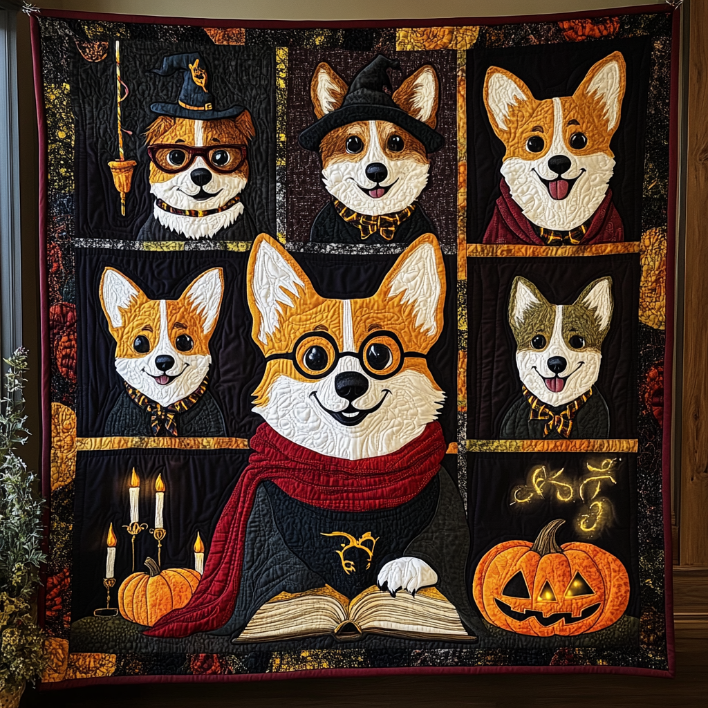 Corgi’s Wizard Book WN2409011CL Quilt