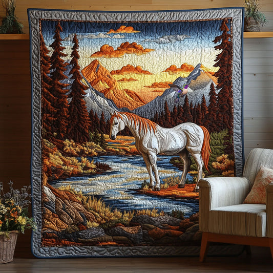 Horse Sunset WX2510007CL Quilt