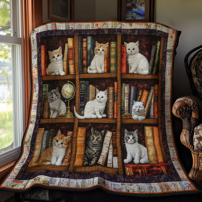 Bookshelf Cat WY0911016CL Quilt