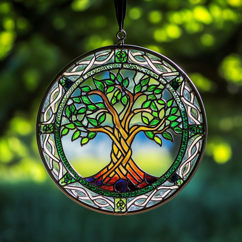 Tree Of Life WX0801096CL Stained Glass Suncatcher