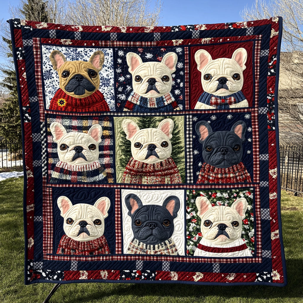 Winter French Bulldog WJ0111021CL Quilt