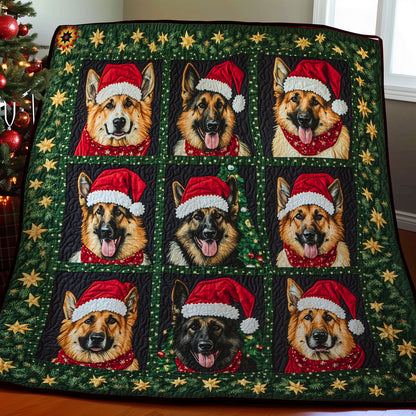 German Shepherd Santa WY2111017CL Quilt