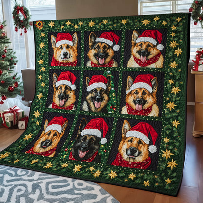 German Shepherd Santa WY2111017CL Quilt