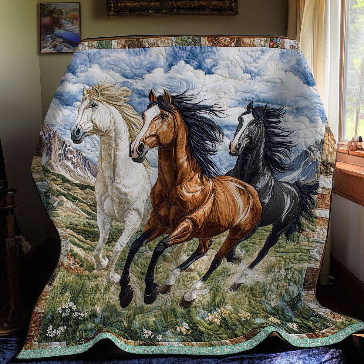 Horse Running WX1012022CL Quilt