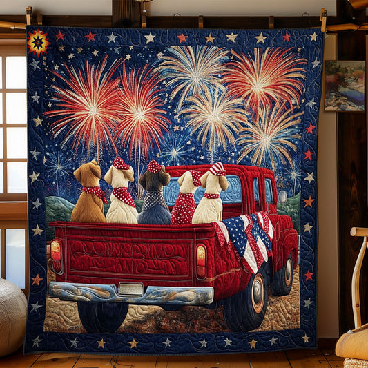 New Year Firework Dog WY1612021CL Quilt