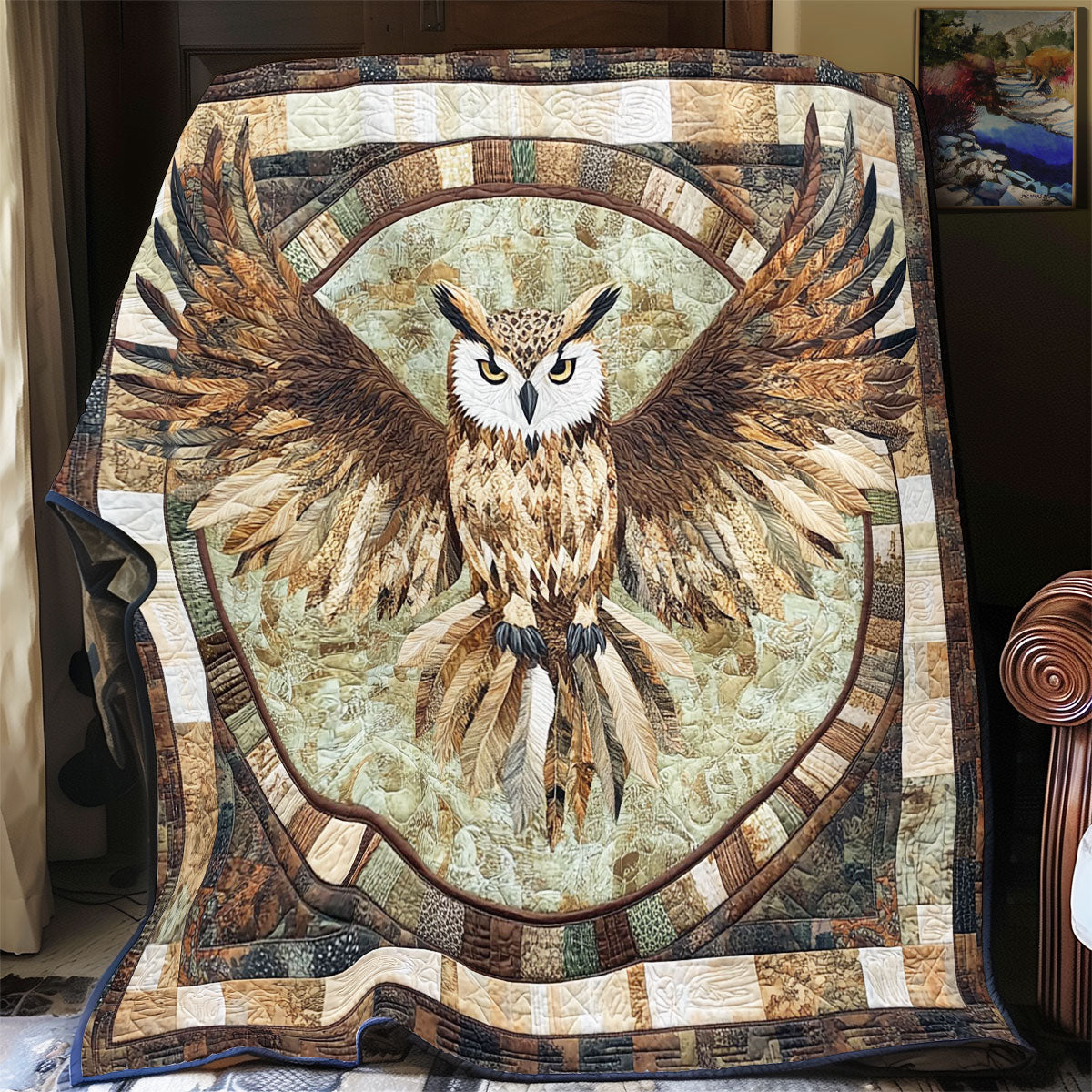 Abstarct Owl WY0602123CL Quilt