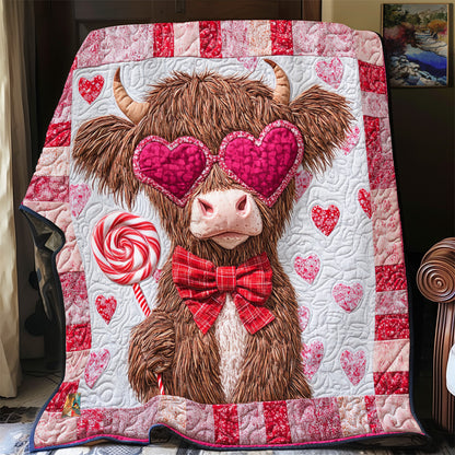 Valentine Highland Cow YR2712018CL Quilt