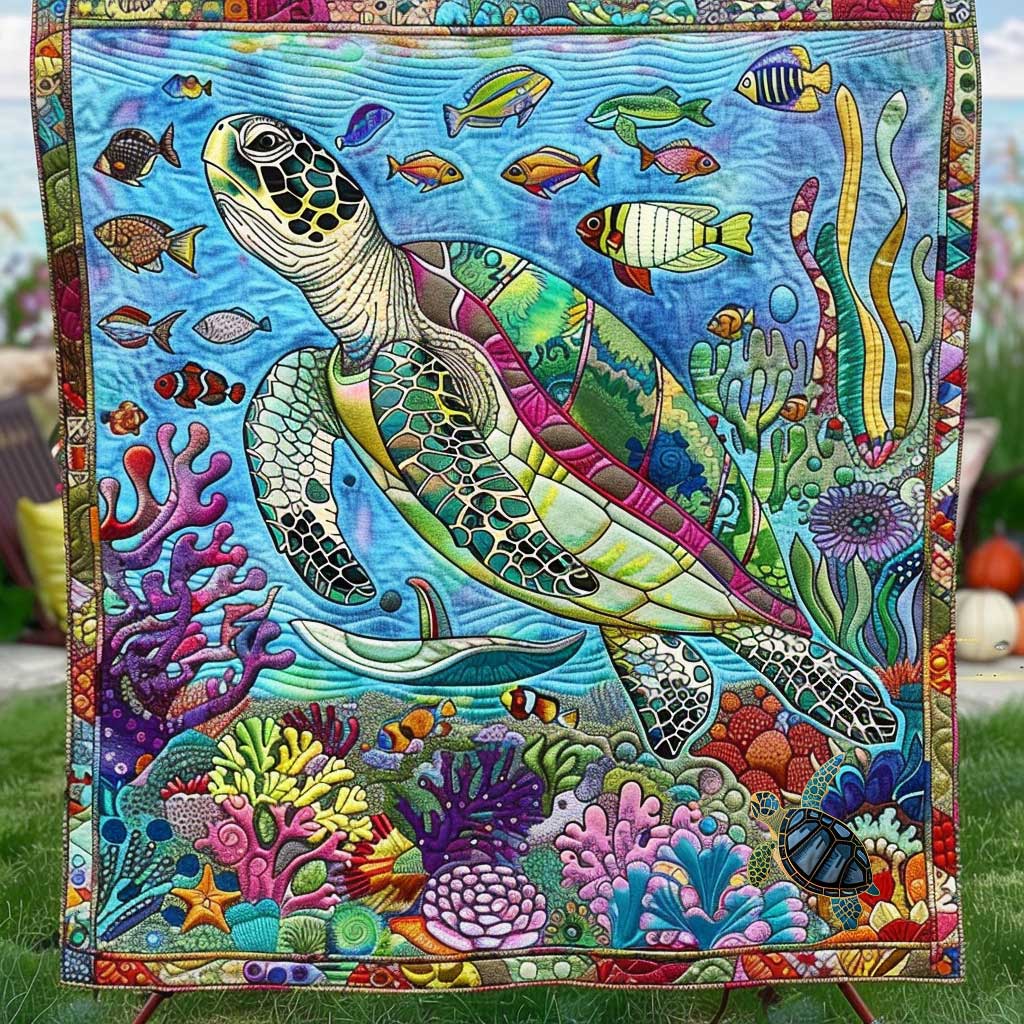 Tropical Turtle Paradise WN1110005CL Quilt