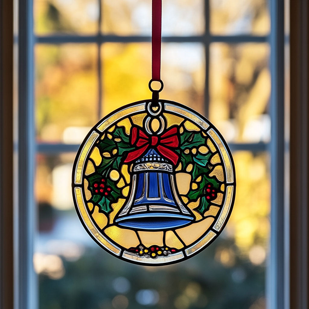 Jingle Bell WJ1411041CL Stained Glass Suncatcher