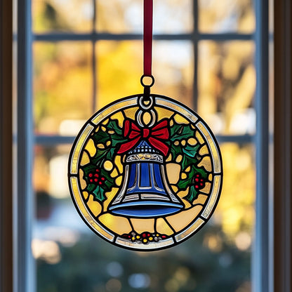 Jingle Bell WJ1411041CL Stained Glass Suncatcher