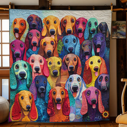 Colorful Dachshund WY0212004CL Quilt