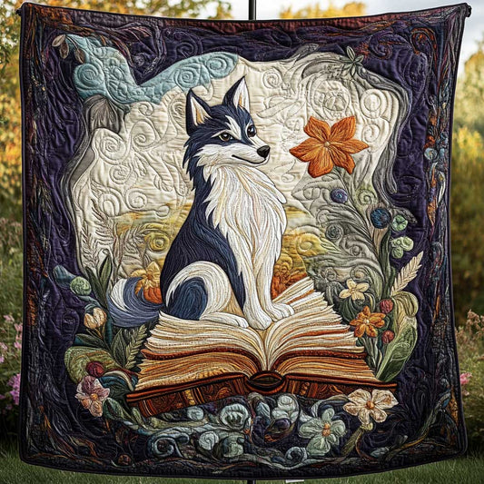 Husky Whimsical Pages WN2809071CL Quilt