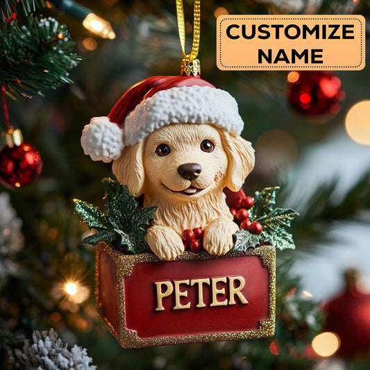 Golden Christmas CW2411026CL Personalized Christmas Ornament
