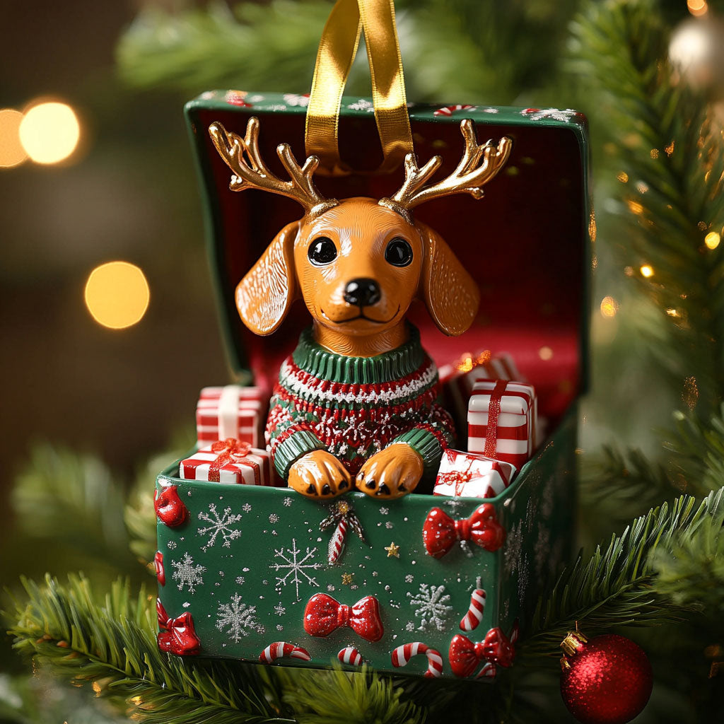 Dachshund Holiday Cheer WN1510034CL Christmas Ornament