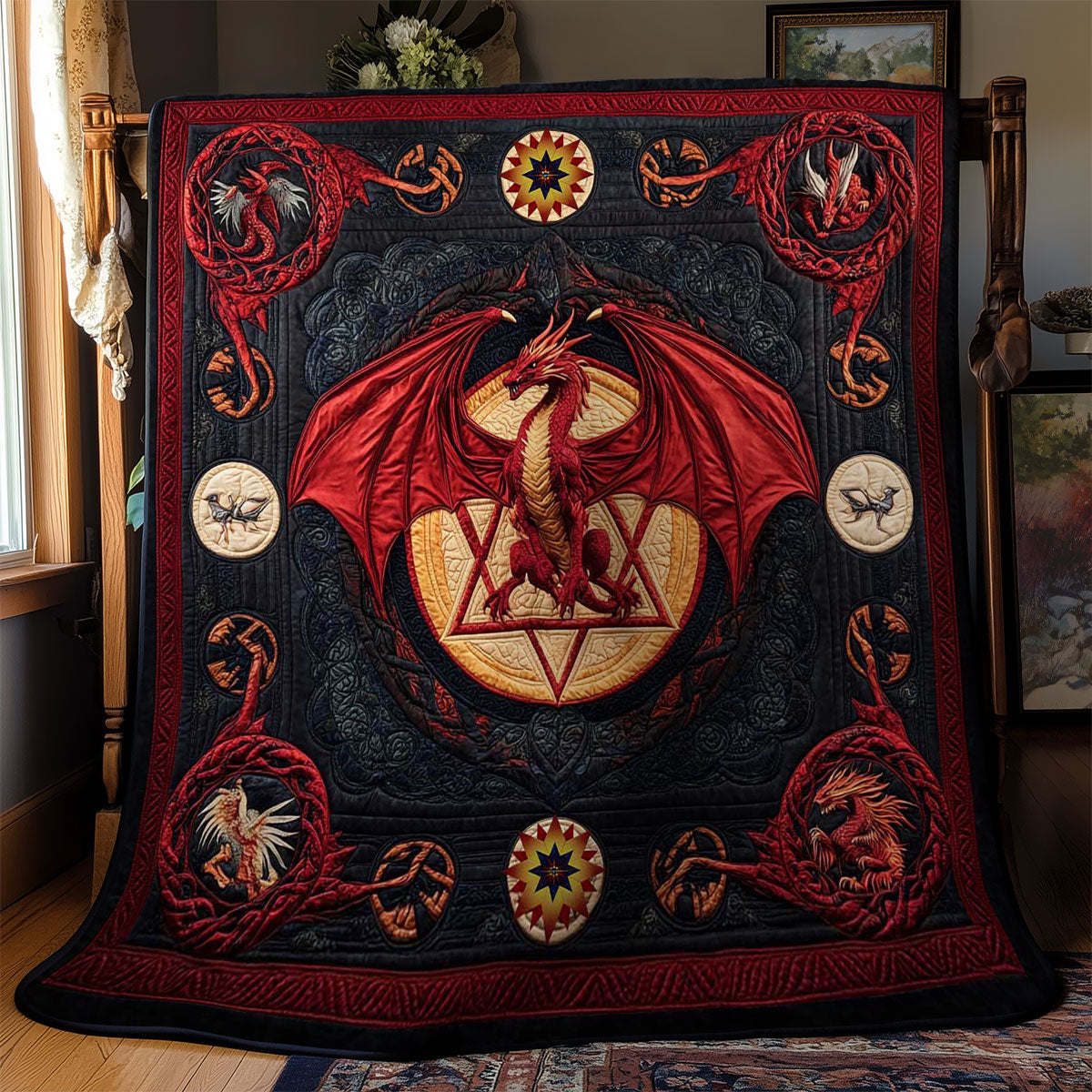 Celtic Dragon Circle WN1912053CL Quilt