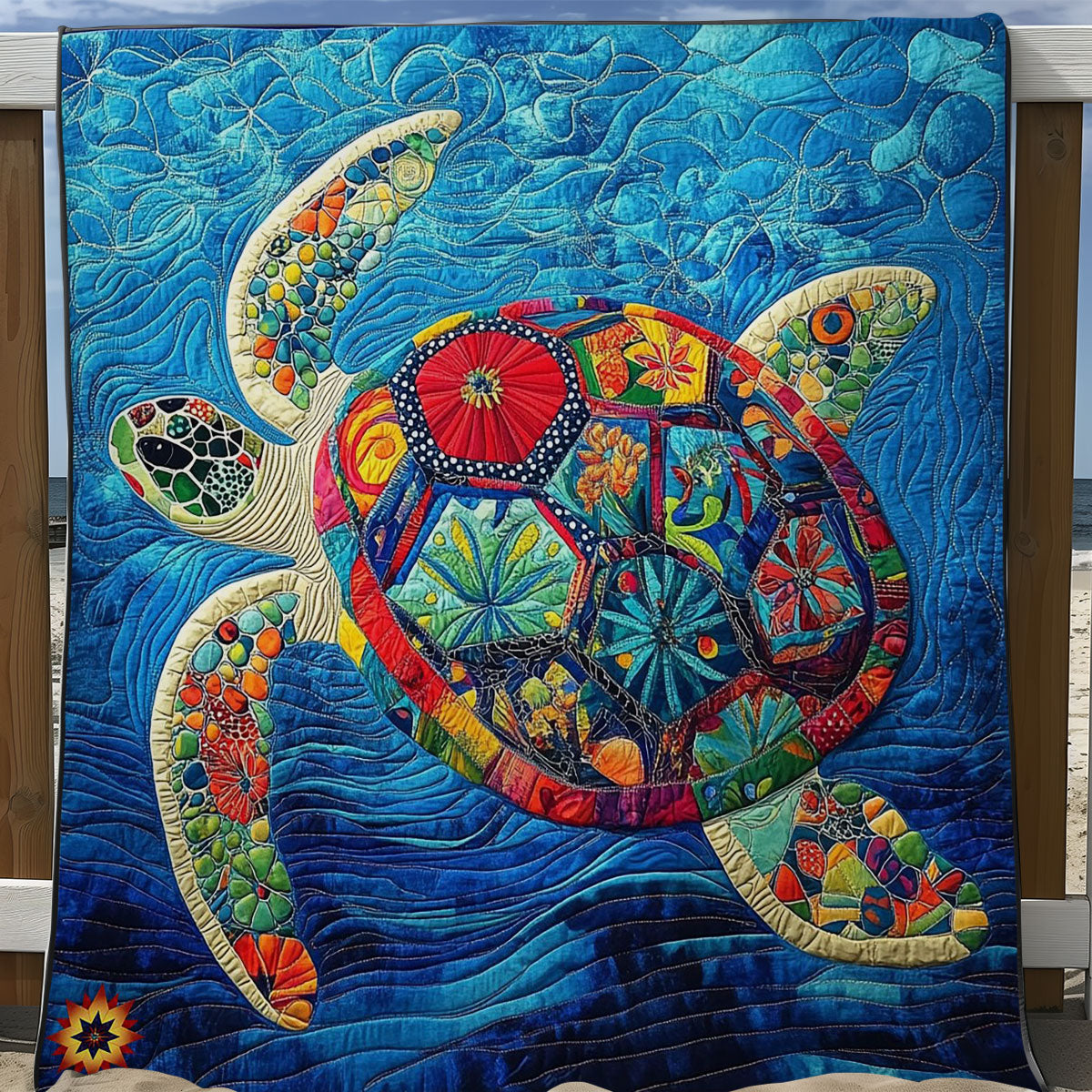 Flower Shell Turtle WY0512021CL Quilt