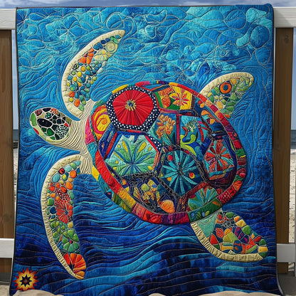 Flower Shell Turtle WY0512021CL Quilt