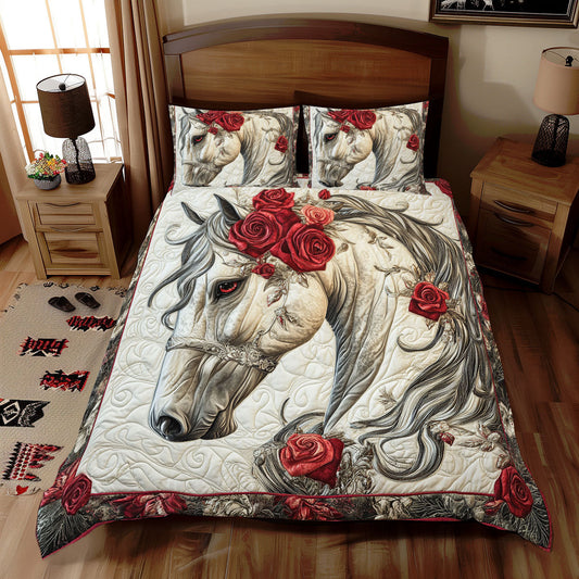 Majestic Horse Rose WX2512091CL Duvet Cover Set