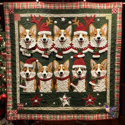 Corgi Christmas Joy WN3110032CL Quilt