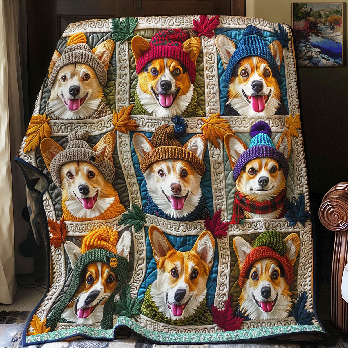 Cute Corgi WJ1209003CL Quilt