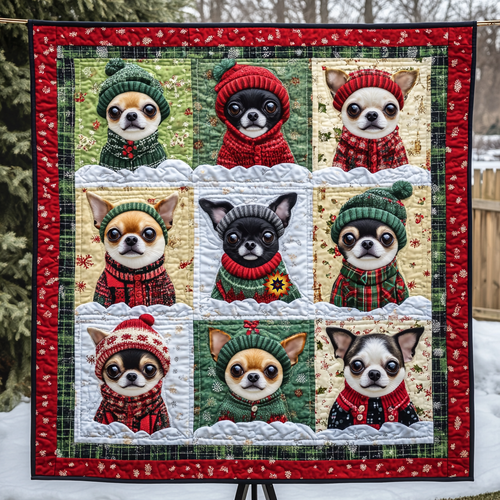 Chihuahua Sweater Party WG0410005CL Quilt