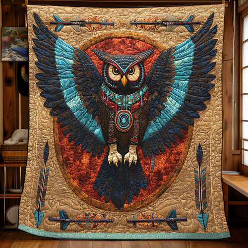 Torquoise Owl Tribe WP1609004CL Quilt