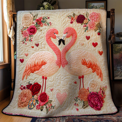 Valentine Flamingo Love WN1112018CL Quilt